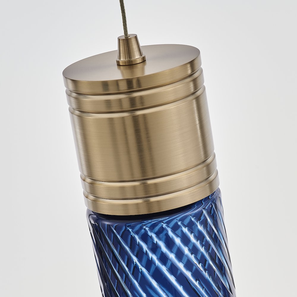 Kiriko 6-in (6-watt) LED Winter Brass Pendant. Picture 3