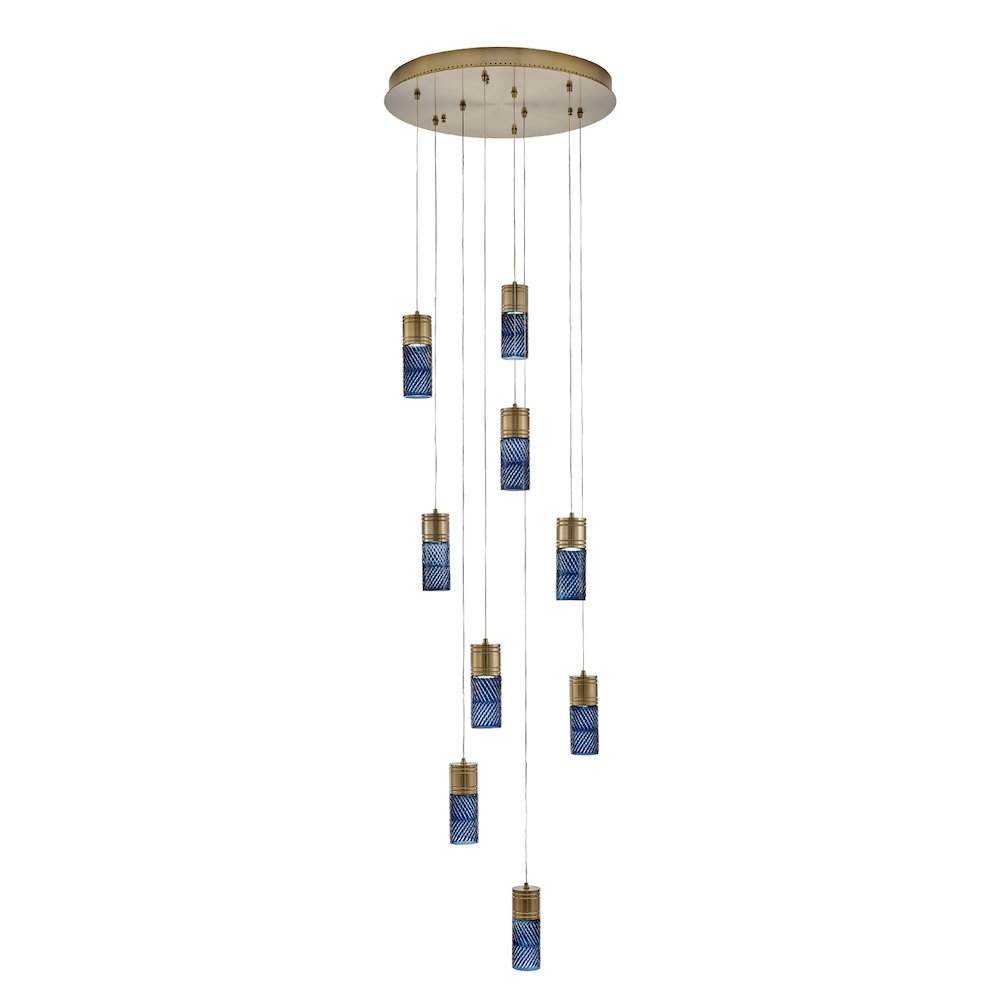 Kiriko 24-in (54-watt) LED Winter Brass Chandelier. Picture 1
