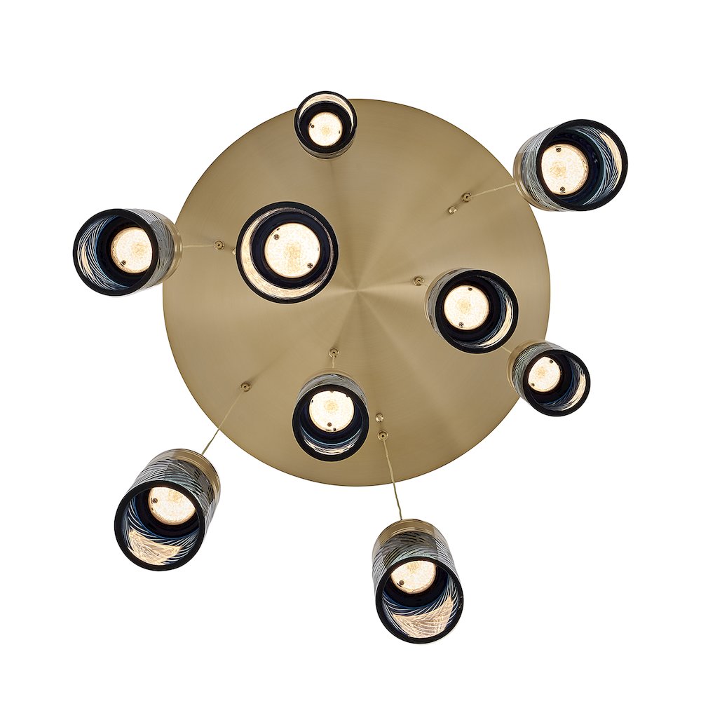 Kiriko 24-in (54-watt) LED Winter Brass Chandelier. Picture 2