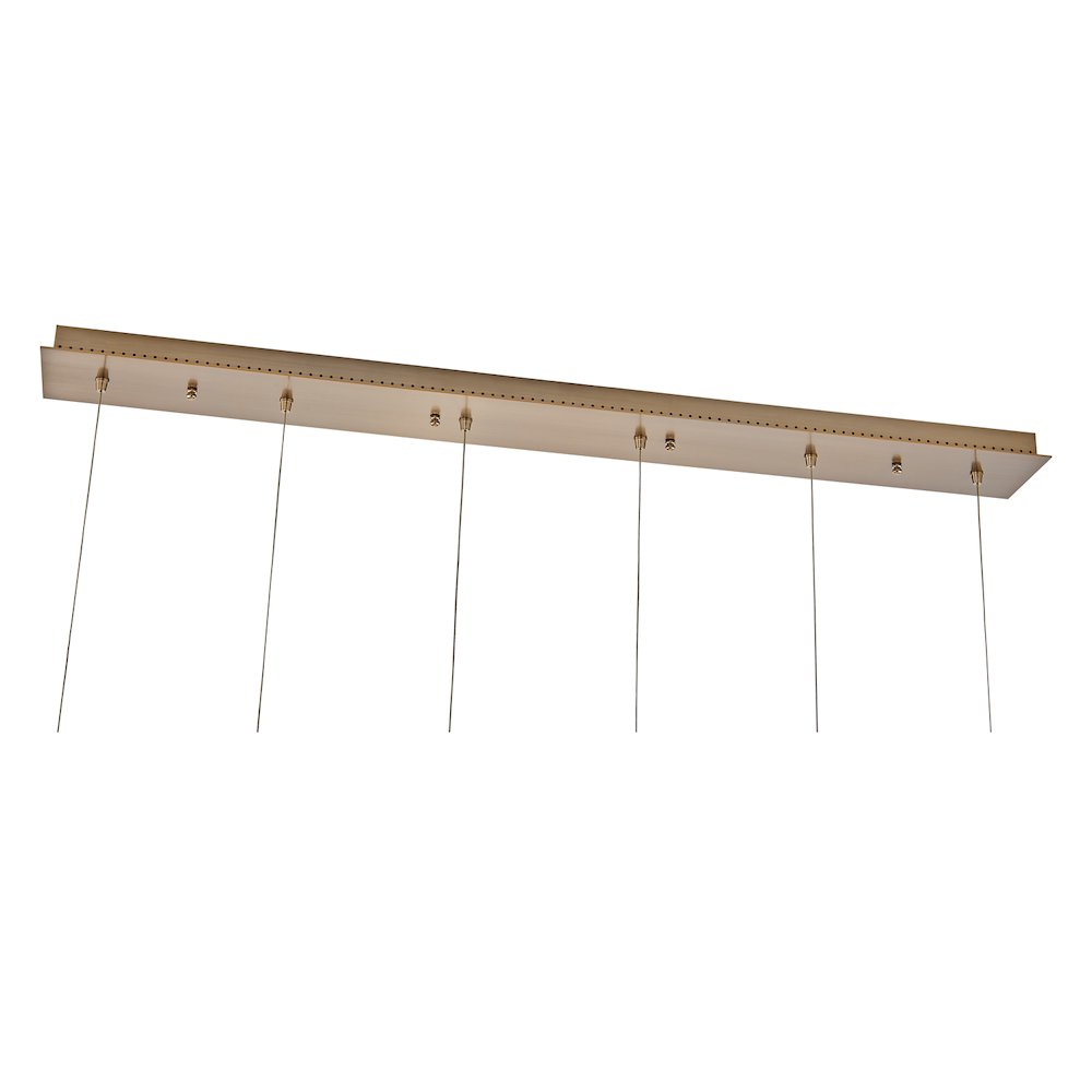 Kiriko 48-in (36-watt) LED Winter Brass Linear Pendant. Picture 3