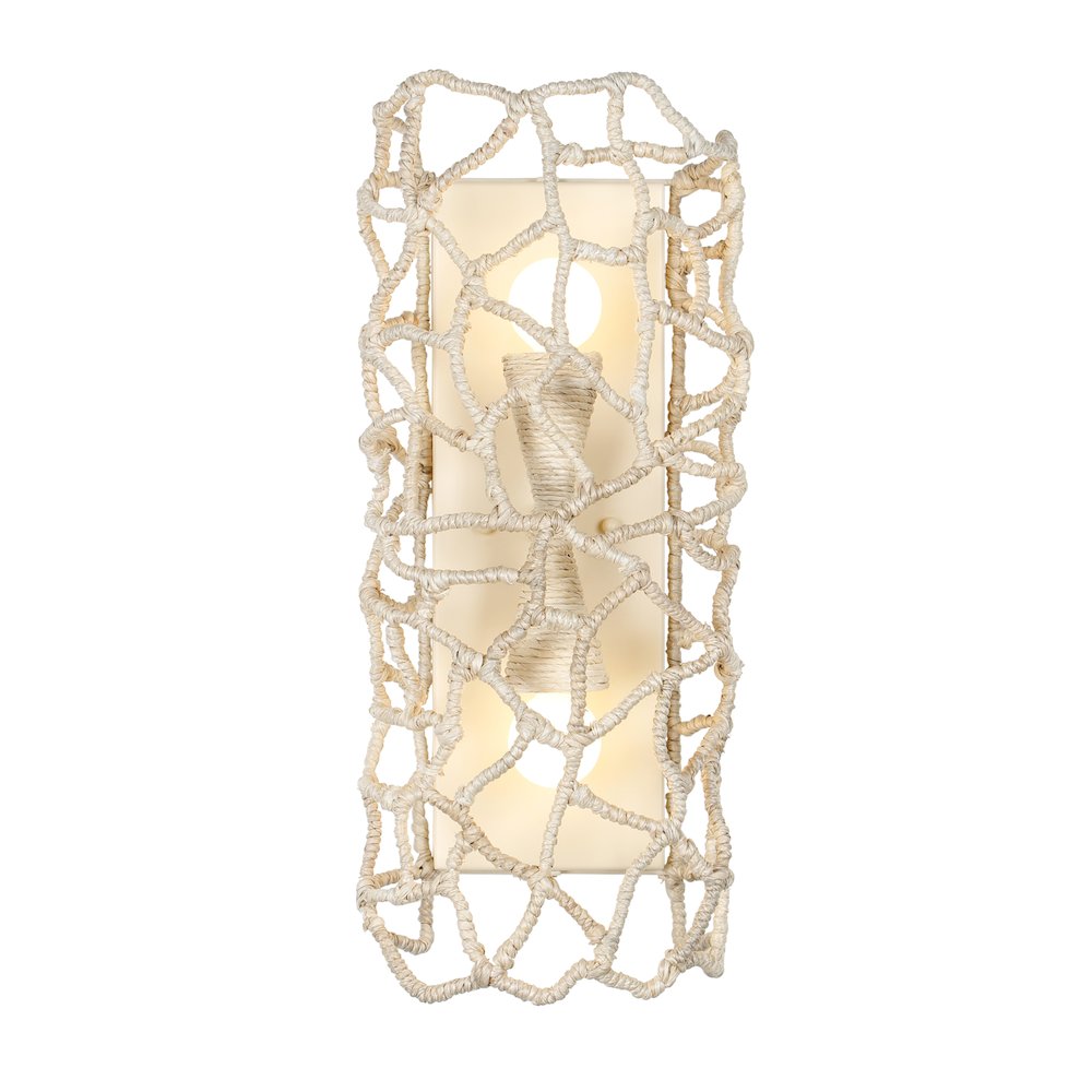 Reef 8-in 2 Light (40-watt) Warm Ivory Wall Sconce. Picture 1