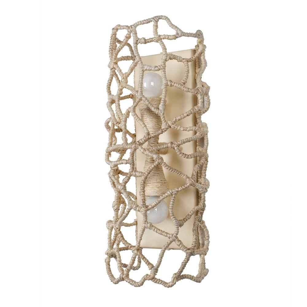 Reef 8-in 2 Light (40-watt) Warm Ivory Wall Sconce. Picture 3