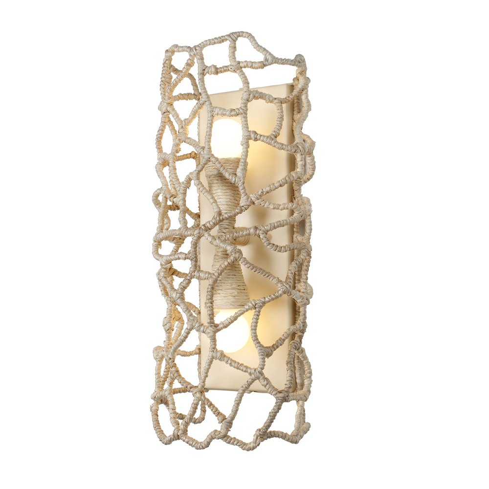 Reef 8-in 2 Light (40-watt) Warm Ivory Wall Sconce. Picture 2