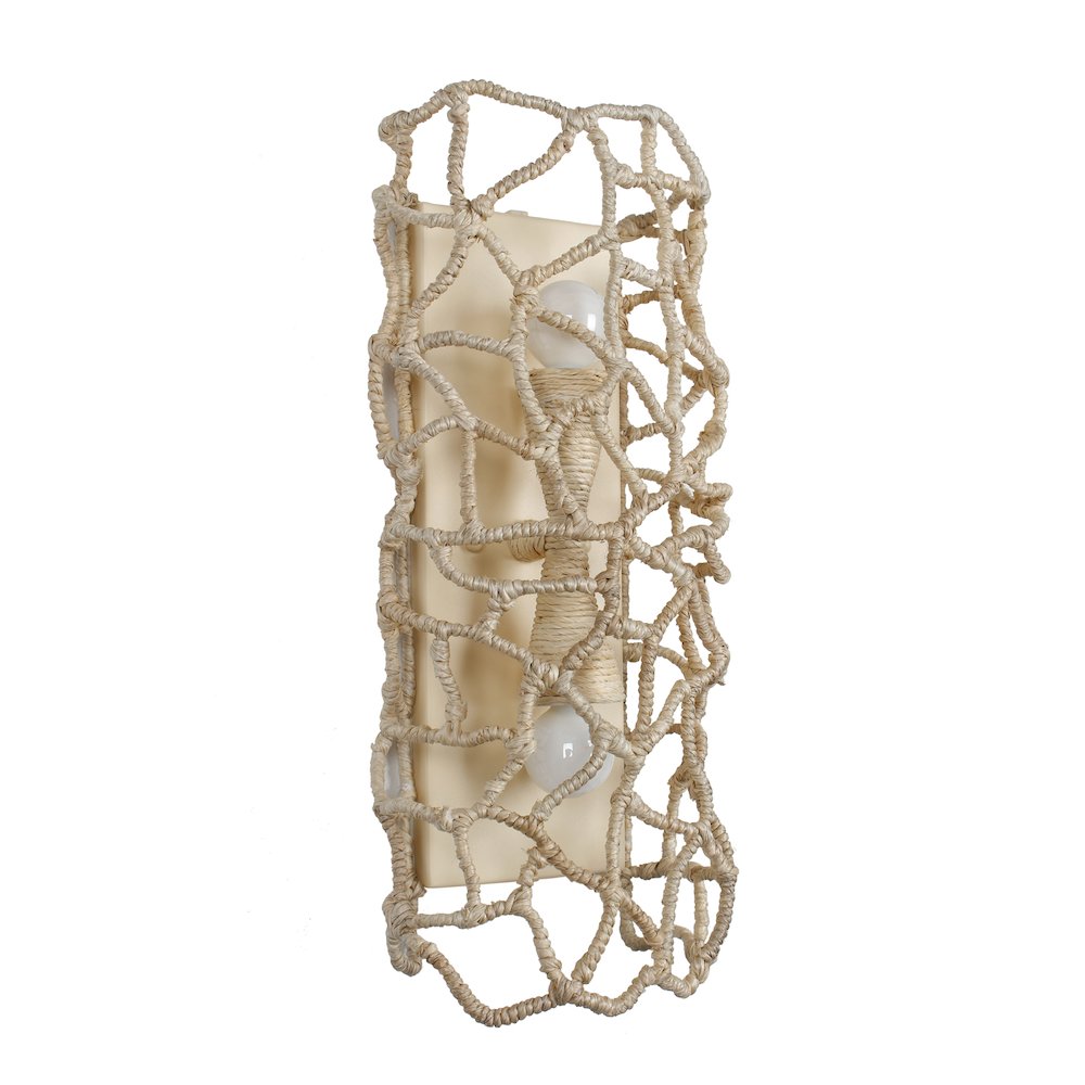 Reef 8-in 2 Light (40-watt) Warm Ivory Wall Sconce. Picture 5