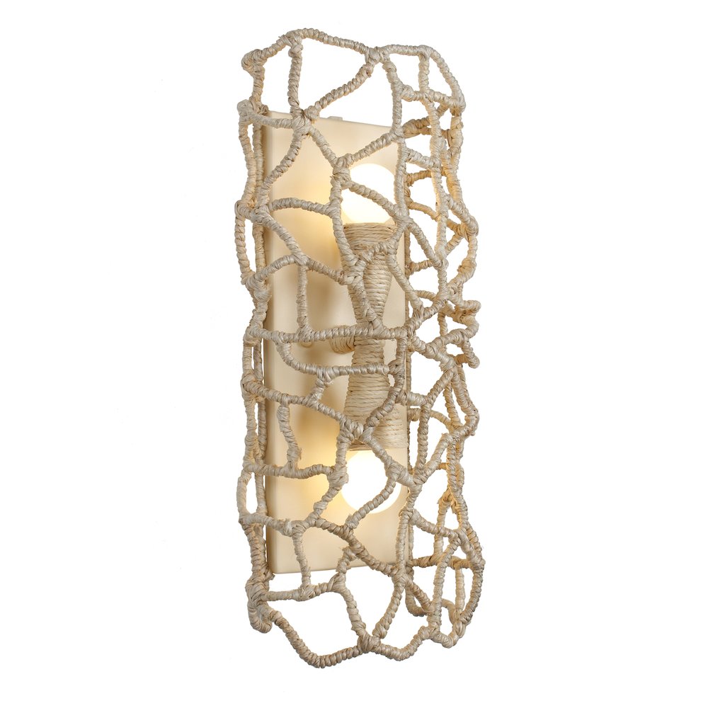 Reef 8-in 2 Light (40-watt) Warm Ivory Wall Sconce. Picture 4