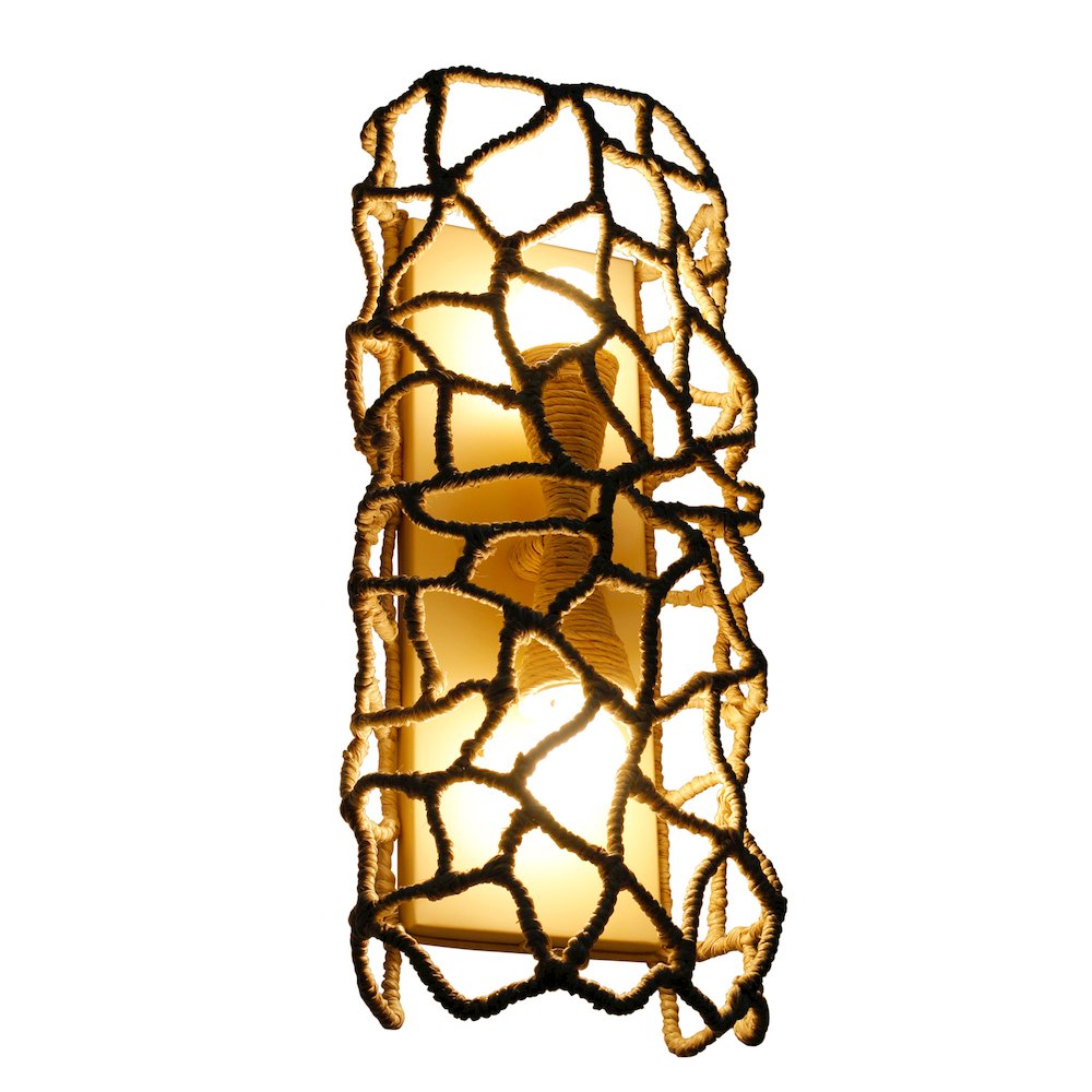 Reef 8-in 2 Light (40-watt) Warm Ivory Wall Sconce. Picture 8