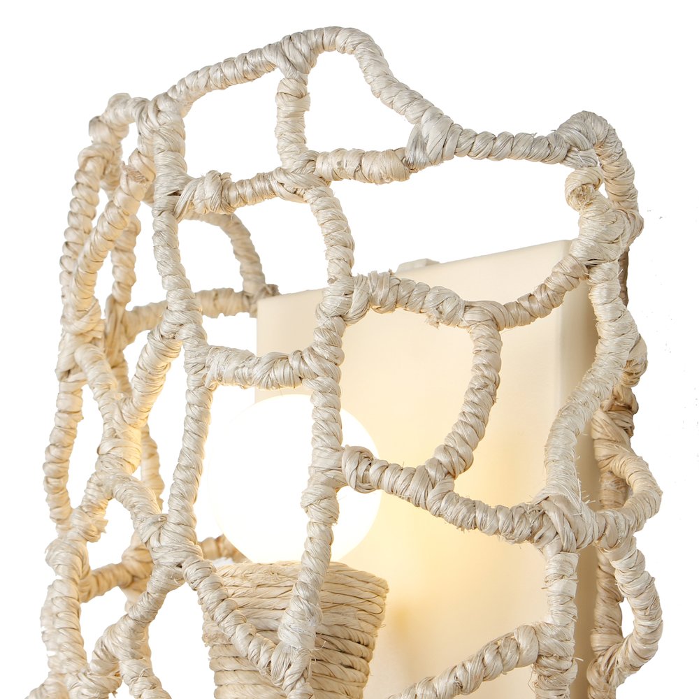 Reef 8-in 2 Light (40-watt) Warm Ivory Wall Sconce. Picture 10