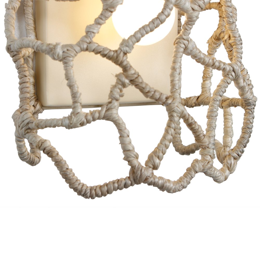 Reef 8-in 2 Light (40-watt) Warm Ivory Wall Sconce. Picture 11