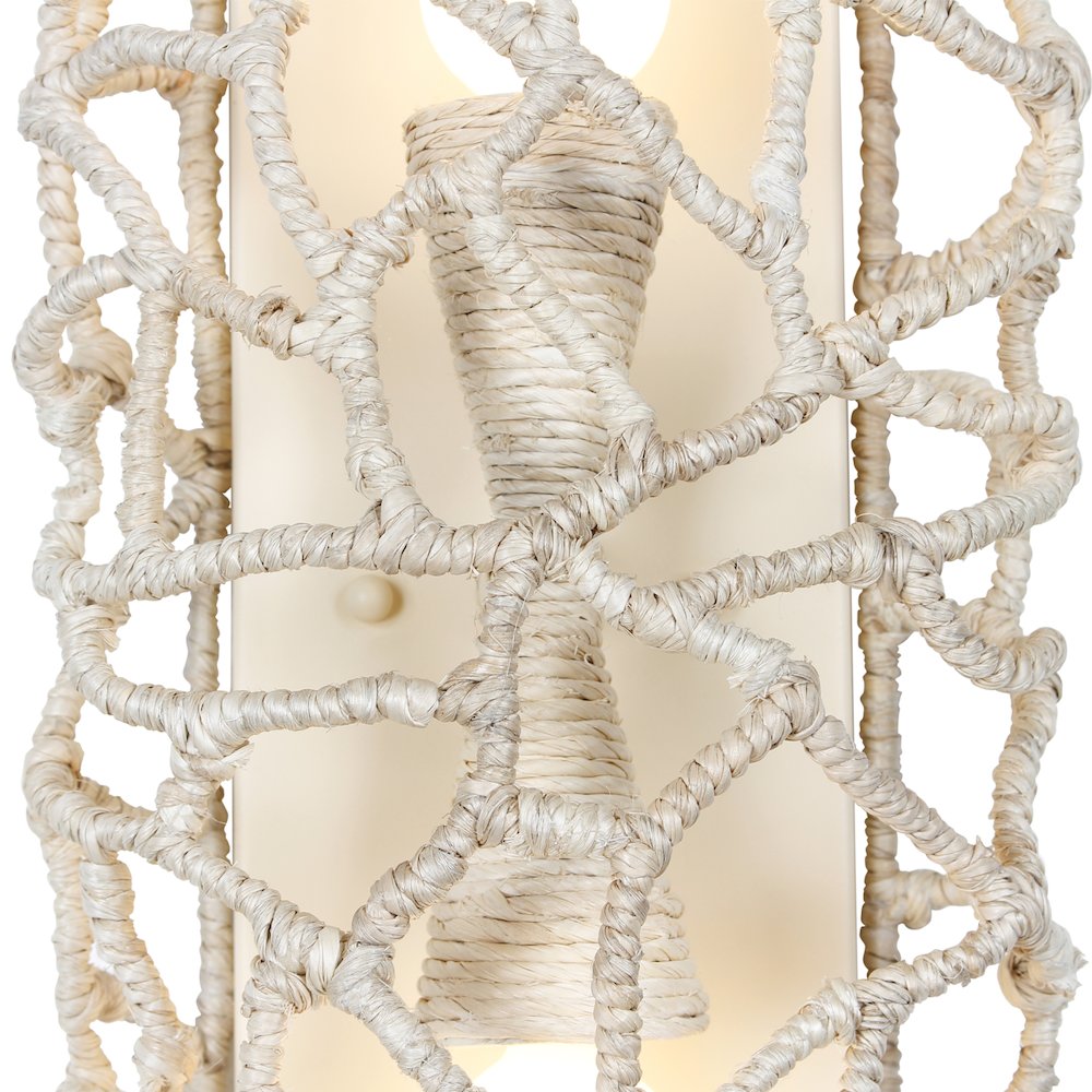 Reef 8-in 2 Light (40-watt) Warm Ivory Wall Sconce. Picture 12