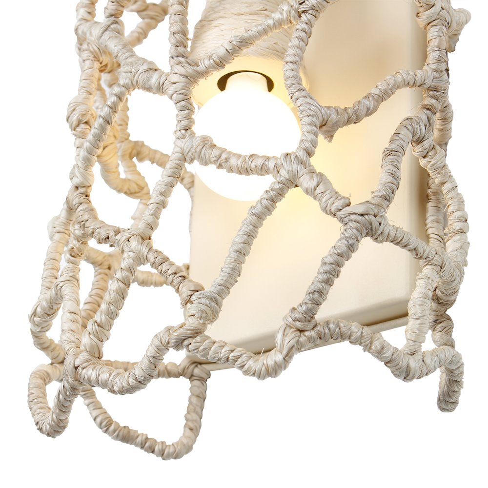 Reef 8-in 2 Light (40-watt) Warm Ivory Wall Sconce. Picture 13