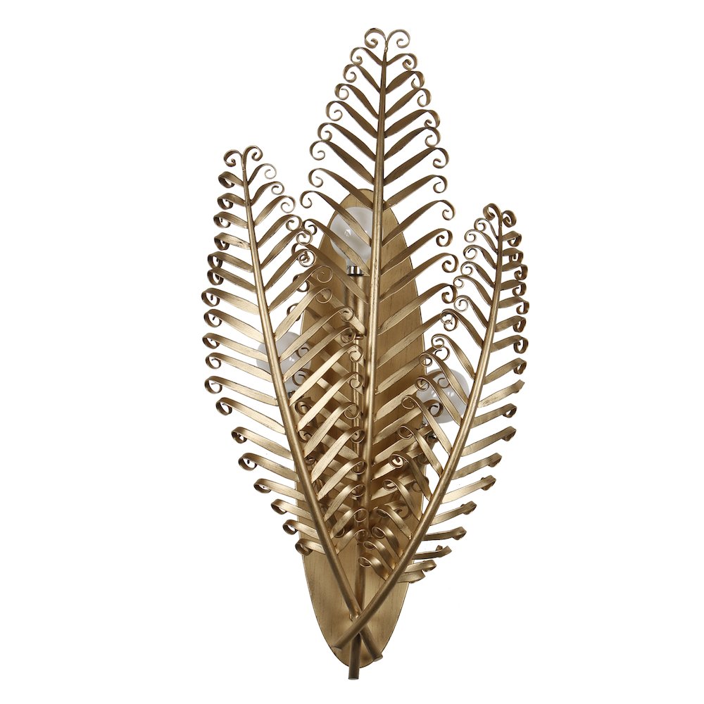 Fern 11.5-in 3 Light (40-watt) Modern Gold Wall Sconce. Picture 2