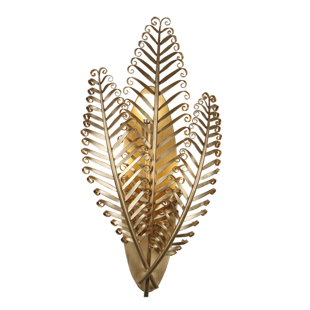Fern 11.5-in 3 Light (40-watt) Modern Gold Wall Sconce. Picture 1