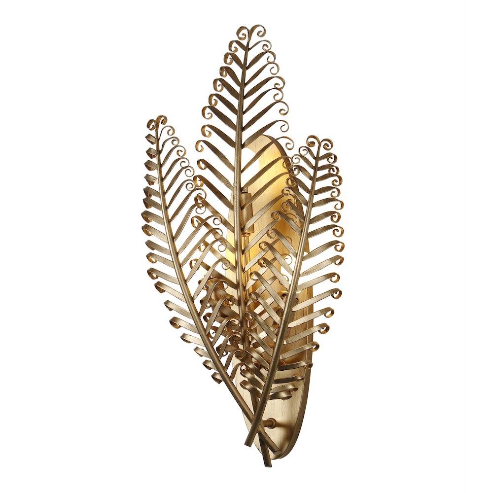 Fern 11.5-in 3 Light (40-watt) Modern Gold Wall Sconce. Picture 3