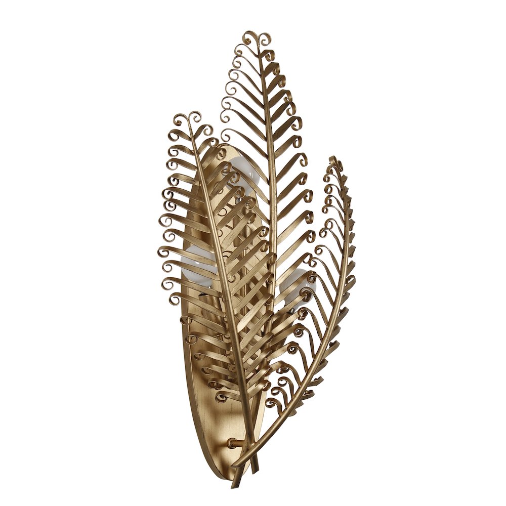 Fern 11.5-in 3 Light (40-watt) Modern Gold Wall Sconce. Picture 5