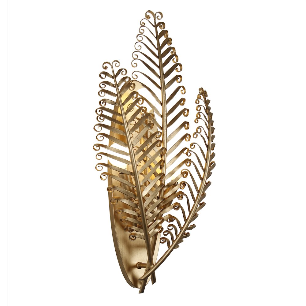 Fern 11.5-in 3 Light (40-watt) Modern Gold Wall Sconce. Picture 4