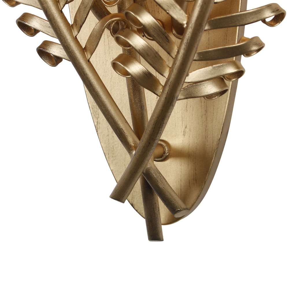 Fern 11.5-in 3 Light (40-watt) Modern Gold Wall Sconce. Picture 6