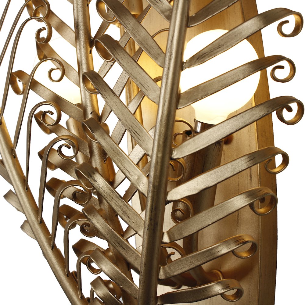 Fern 11.5-in 3 Light (40-watt) Modern Gold Wall Sconce. Picture 8