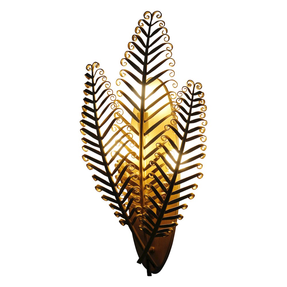Fern 11.5-in 3 Light (40-watt) Modern Gold Wall Sconce. Picture 10