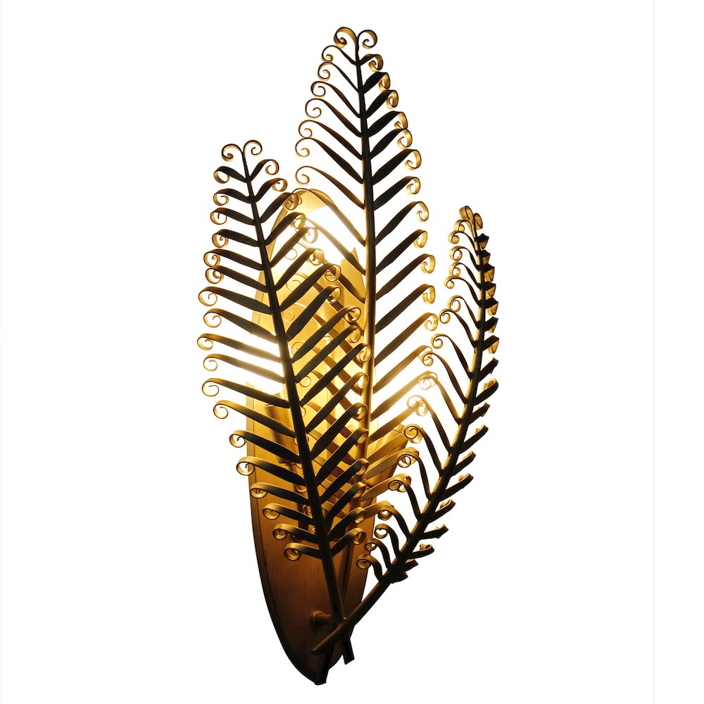 Fern 11.5-in 3 Light (40-watt) Modern Gold Wall Sconce. Picture 11