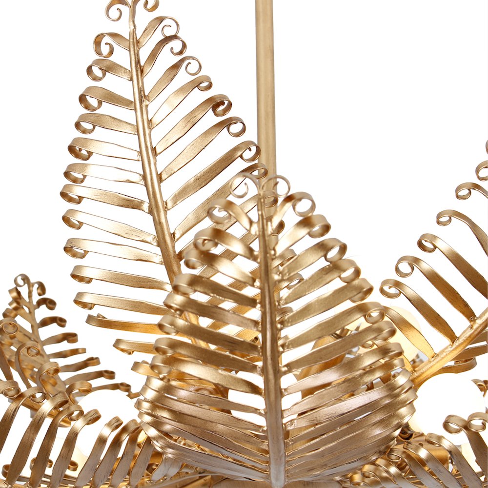 Fern 36-in 14 Light (40-watt) Modern Gold Chandelier. Picture 14