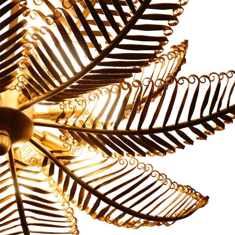 Fern 36-in 14 Light (40-watt) Modern Gold Chandelier. Picture 16