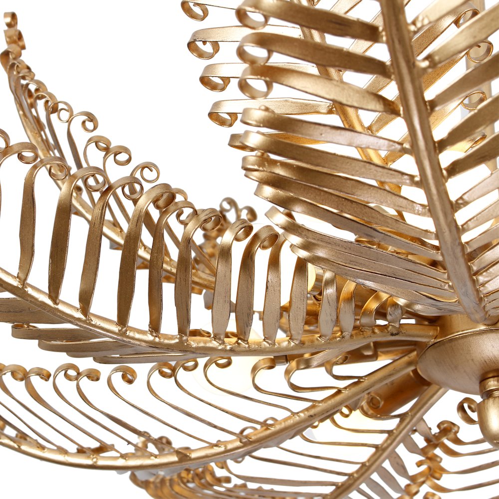 Fern 36-in 14 Light (40-watt) Modern Gold Chandelier. Picture 18