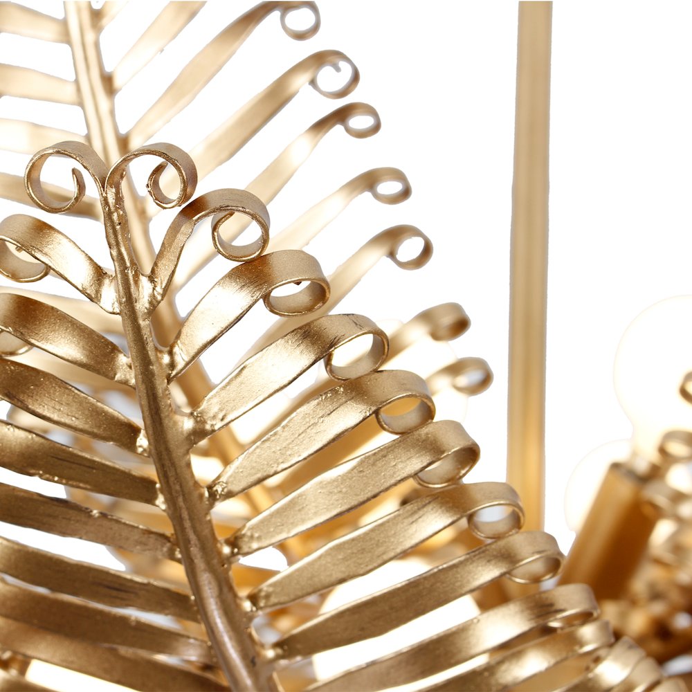 Fern 36-in 14 Light (40-watt) Modern Gold Chandelier. Picture 21