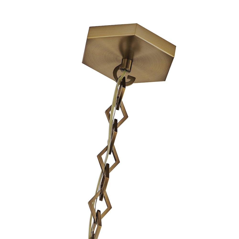 Bolsa 6.5-in 1 Light (40-watt) Winter Brass Pendant. Picture 4