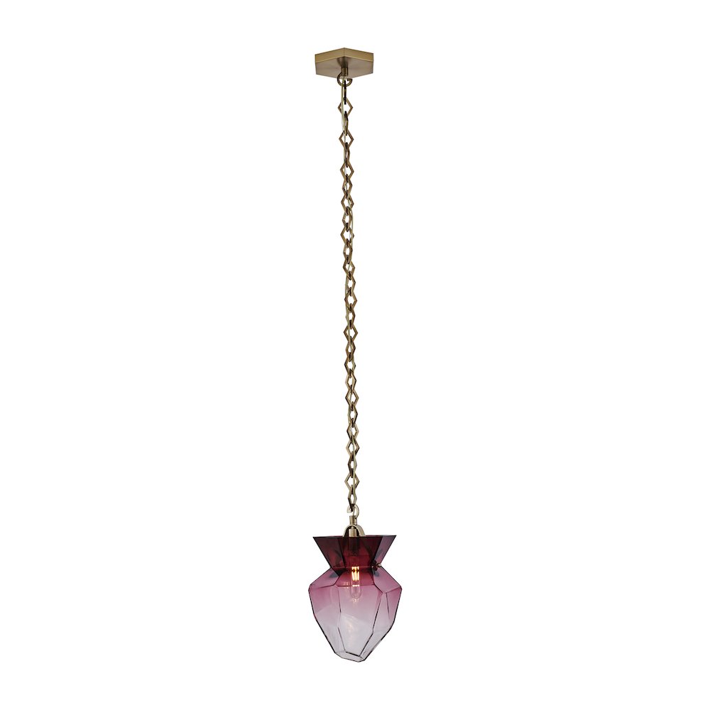 Bolsa 8-in 1 Light (40-watt) Winter Brass Pendant. Picture 1