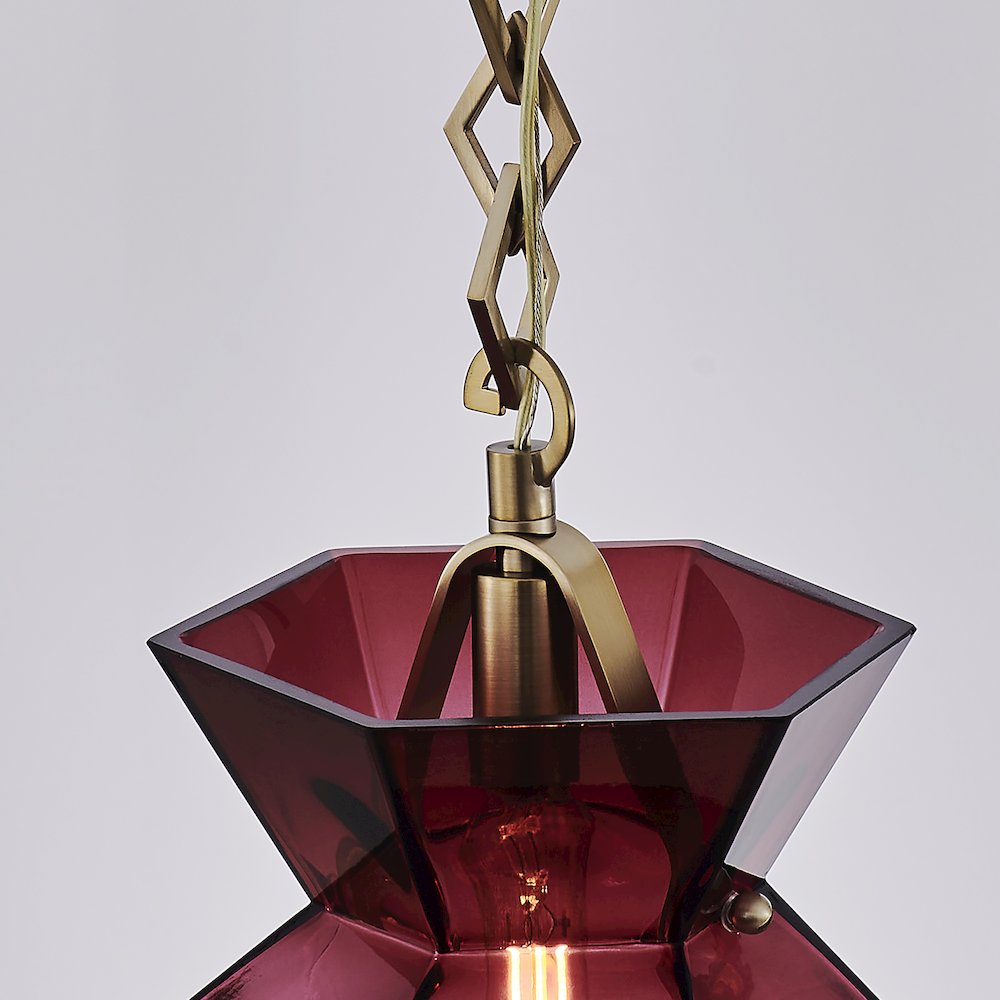 Bolsa 8-in 1 Light (40-watt) Winter Brass Pendant. Picture 5