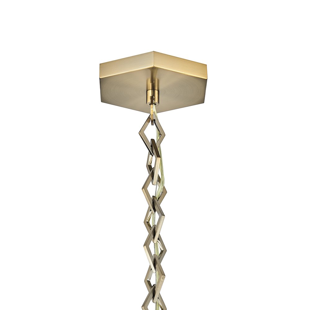 Bolsa 8-in 1 Light (40-watt) Winter Brass Pendant. Picture 6