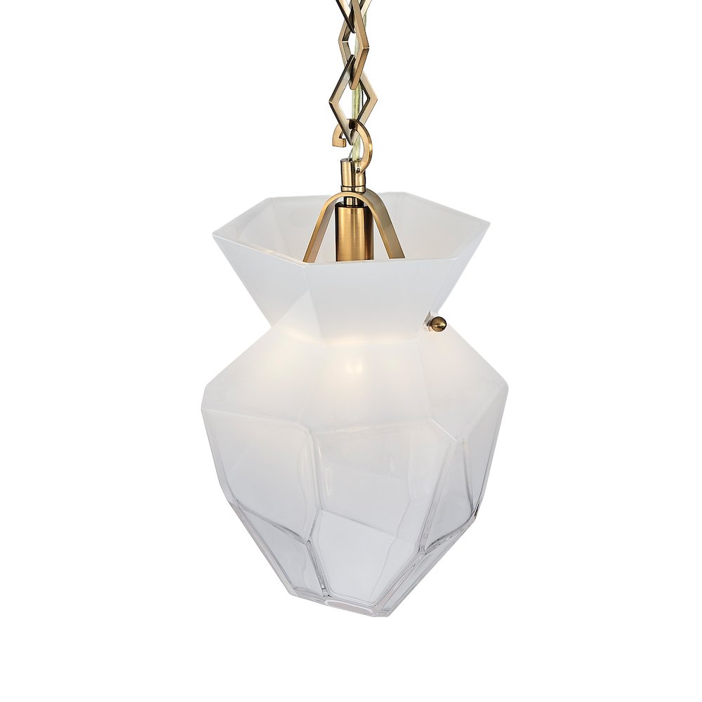 Bolsa 8-in 1 Light (40-watt) Winter Brass Pendant. Picture 4