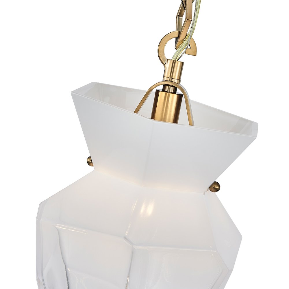 Bolsa 8-in 1 Light (40-watt) Winter Brass Pendant. Picture 2