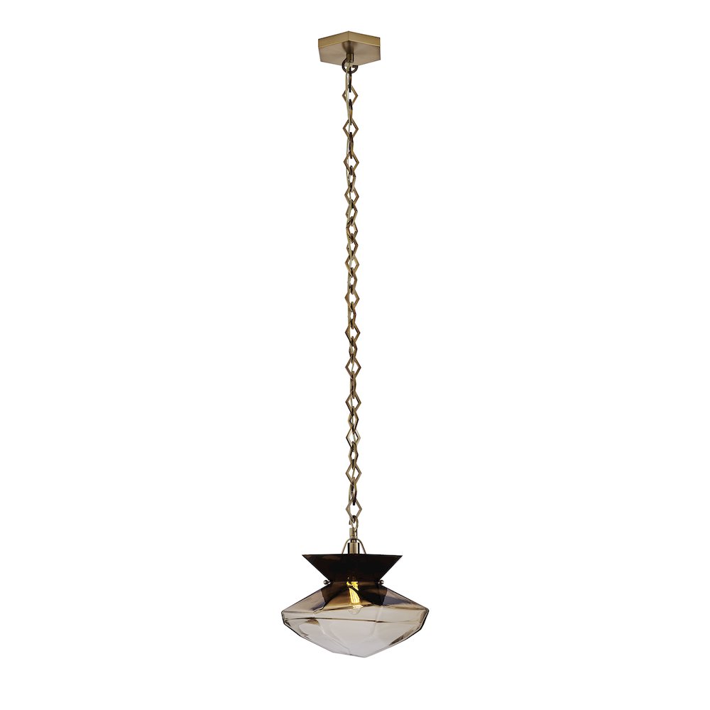 Bolsa 12-in 1 Light (40-watt) Winter Brass Pendant. Picture 1