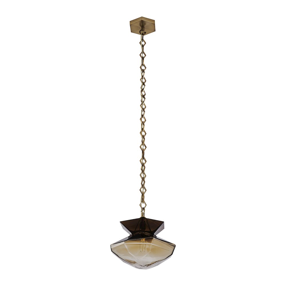Bolsa 12-in 1 Light (40-watt) Winter Brass Pendant. Picture 2