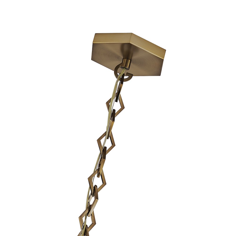 Bolsa 12-in 1 Light (40-watt) Winter Brass Pendant. Picture 4