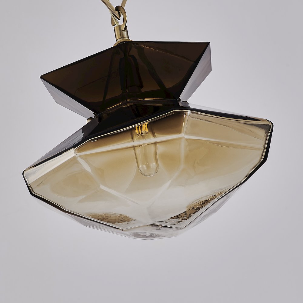 Bolsa 12-in 1 Light (40-watt) Winter Brass Pendant. Picture 5