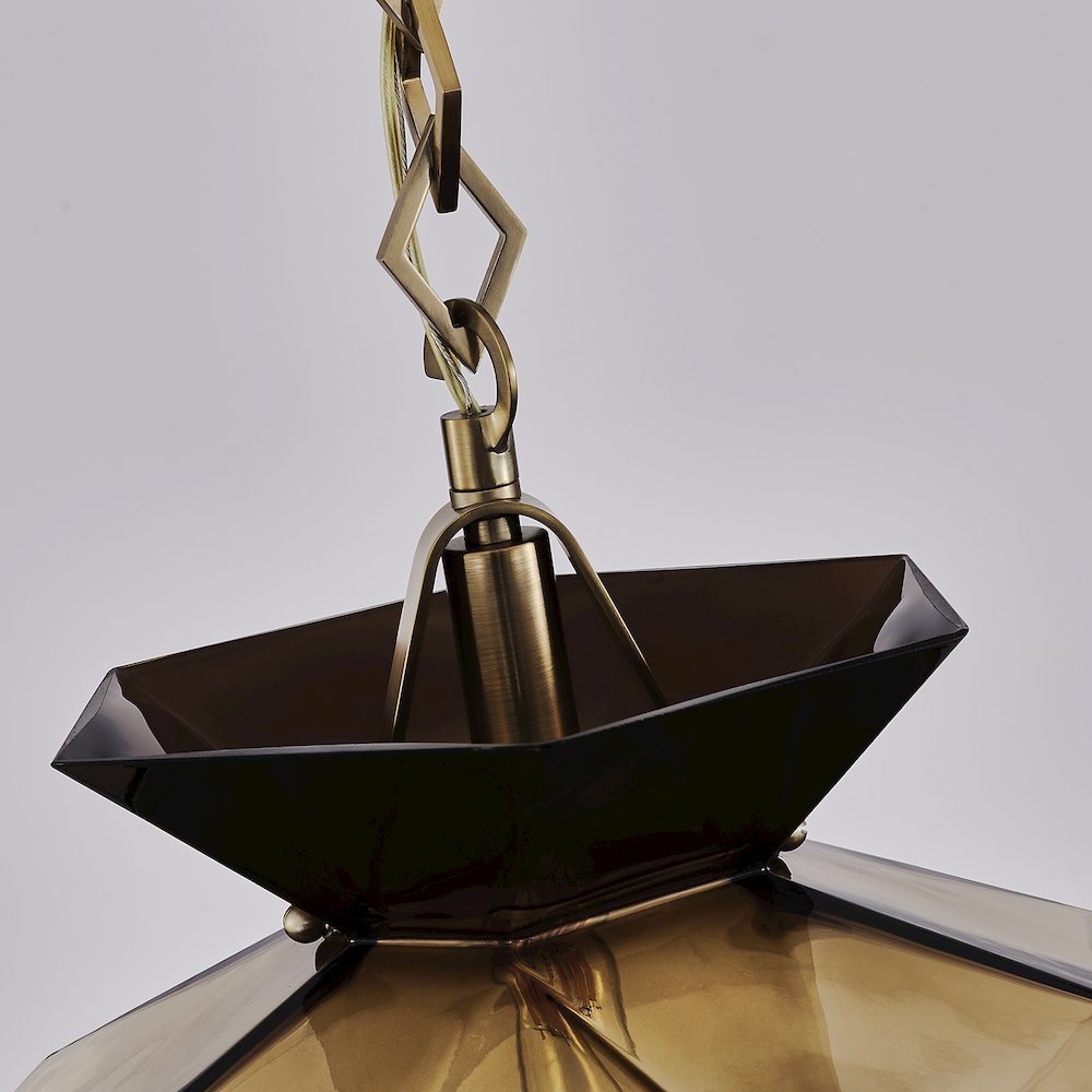 Bolsa 12-in 1 Light (40-watt) Winter Brass Pendant. Picture 6