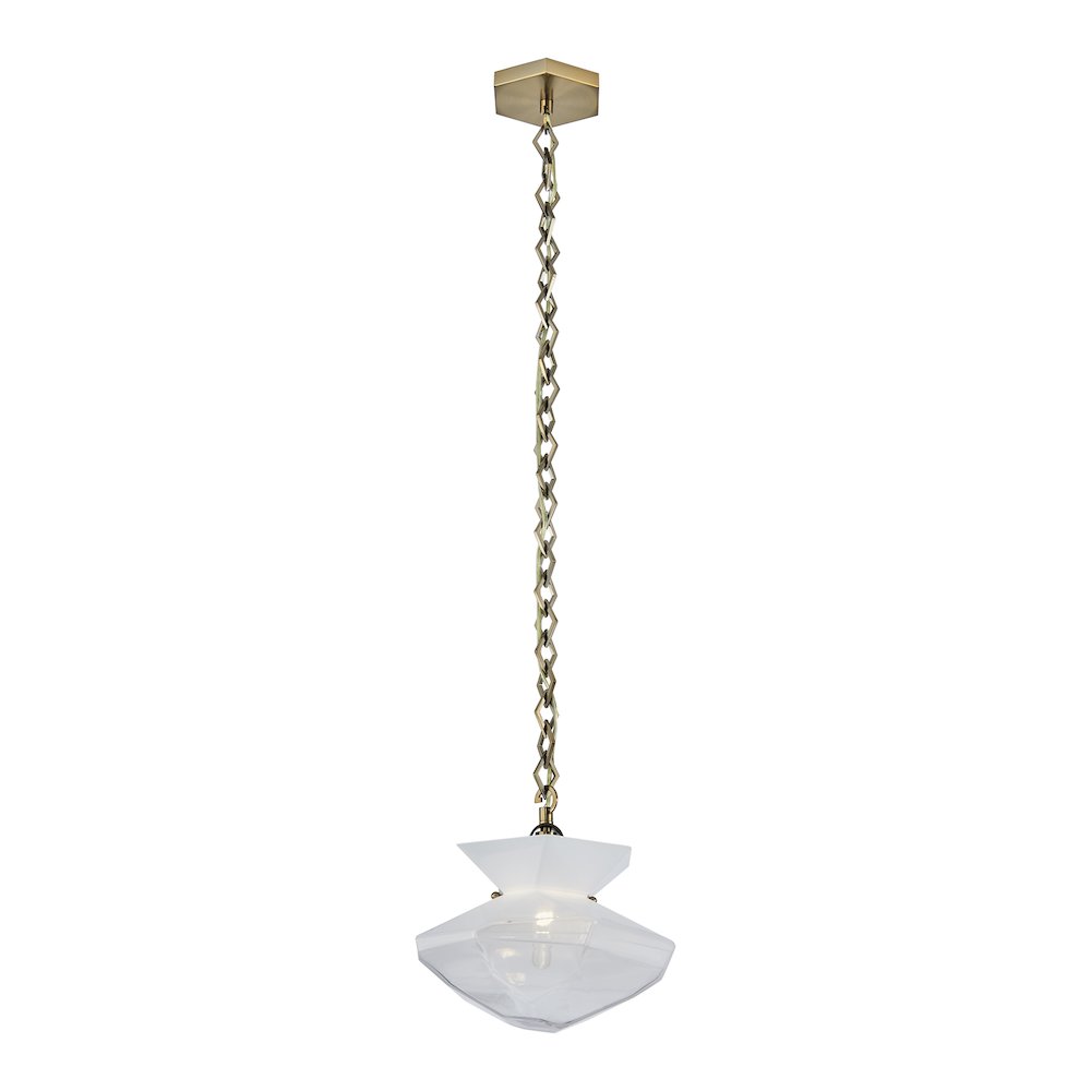 Bolsa 12-in 1 Light (40-watt) Winter Brass Pendant. Picture 1