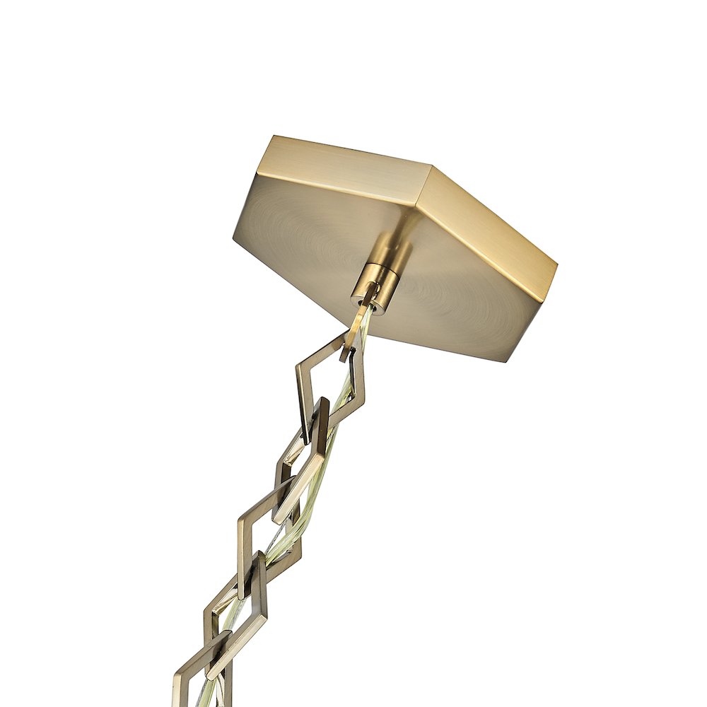 Bolsa 12-in 1 Light (40-watt) Winter Brass Pendant. Picture 8