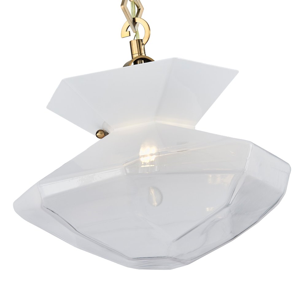 Bolsa 12-in 1 Light (40-watt) Winter Brass Pendant. Picture 2