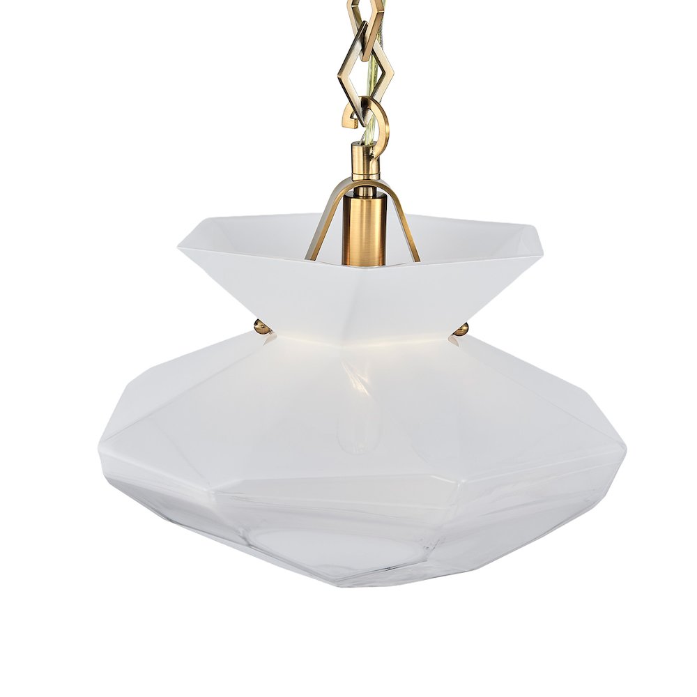 Bolsa 12-in 1 Light (40-watt) Winter Brass Pendant. Picture 3