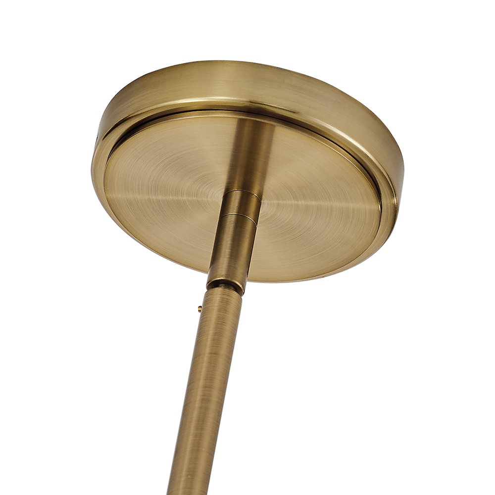 Optics 36-in 6 Light (6-watt) Winter Brass Chandelier. Picture 8