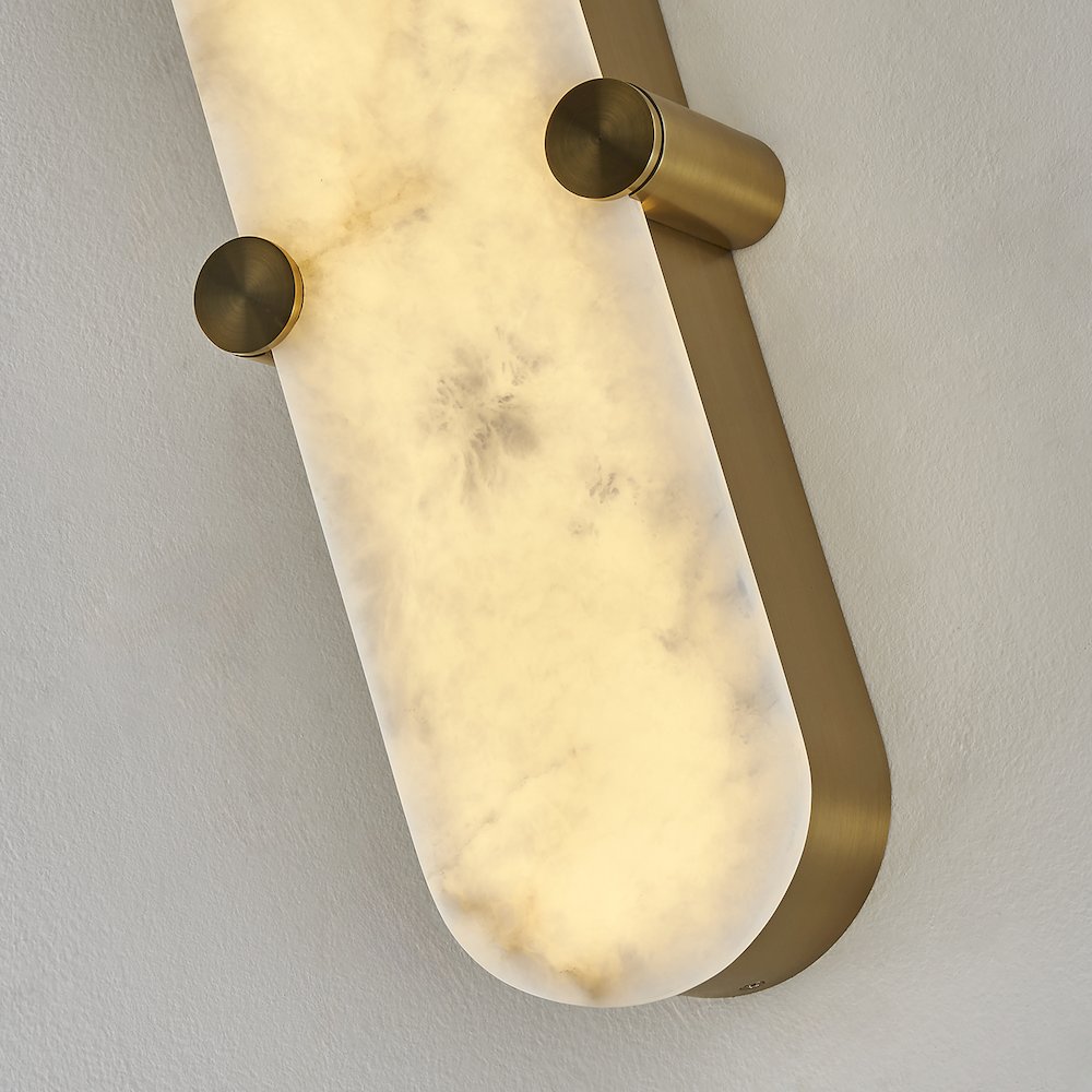 Lumba 20-in (12-watt) LED Winter Brass ADA Wall Sconce. Picture 10