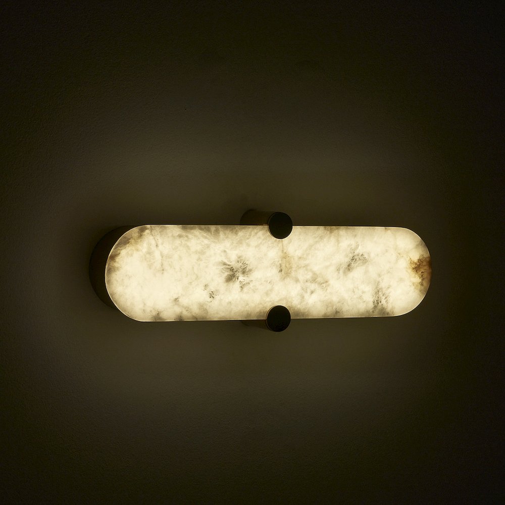 Lumba 20-in (12-watt) LED Winter Brass ADA Wall Sconce. Picture 17