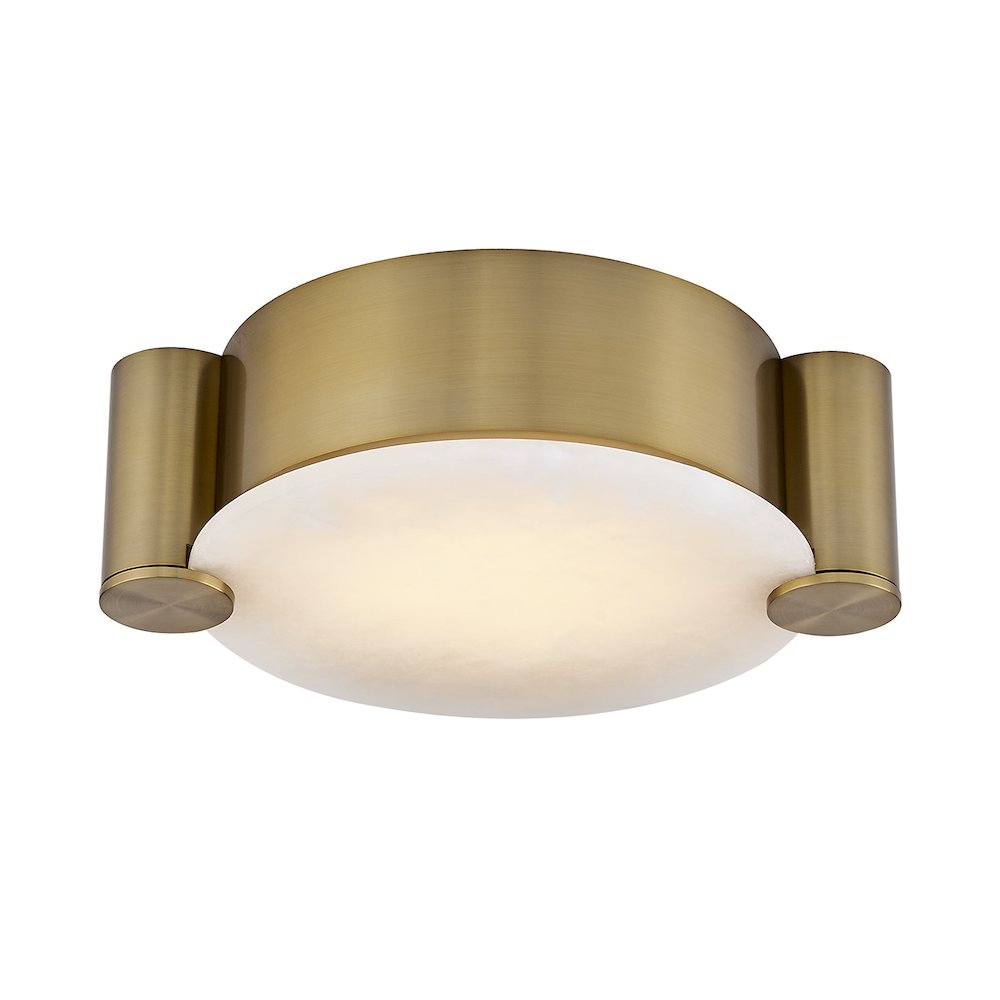 Lumba 14-in (12-watt) LED Winter Brass Flush Mount. Picture 2