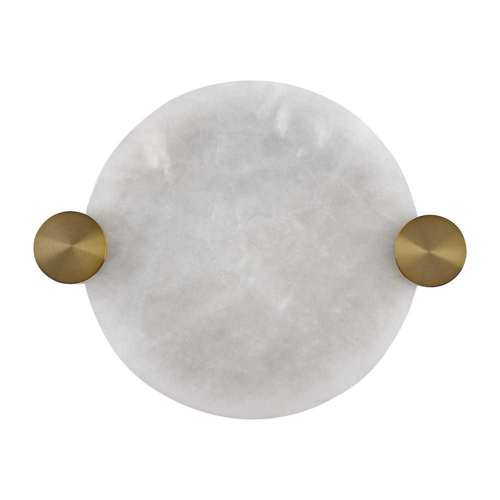 Lumba 14-in (12-watt) LED Winter Brass Flush Mount. Picture 3