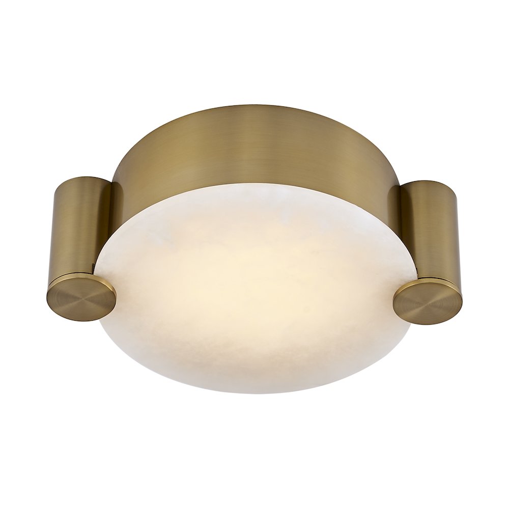 Lumba 14-in (12-watt) LED Winter Brass Flush Mount. Picture 4