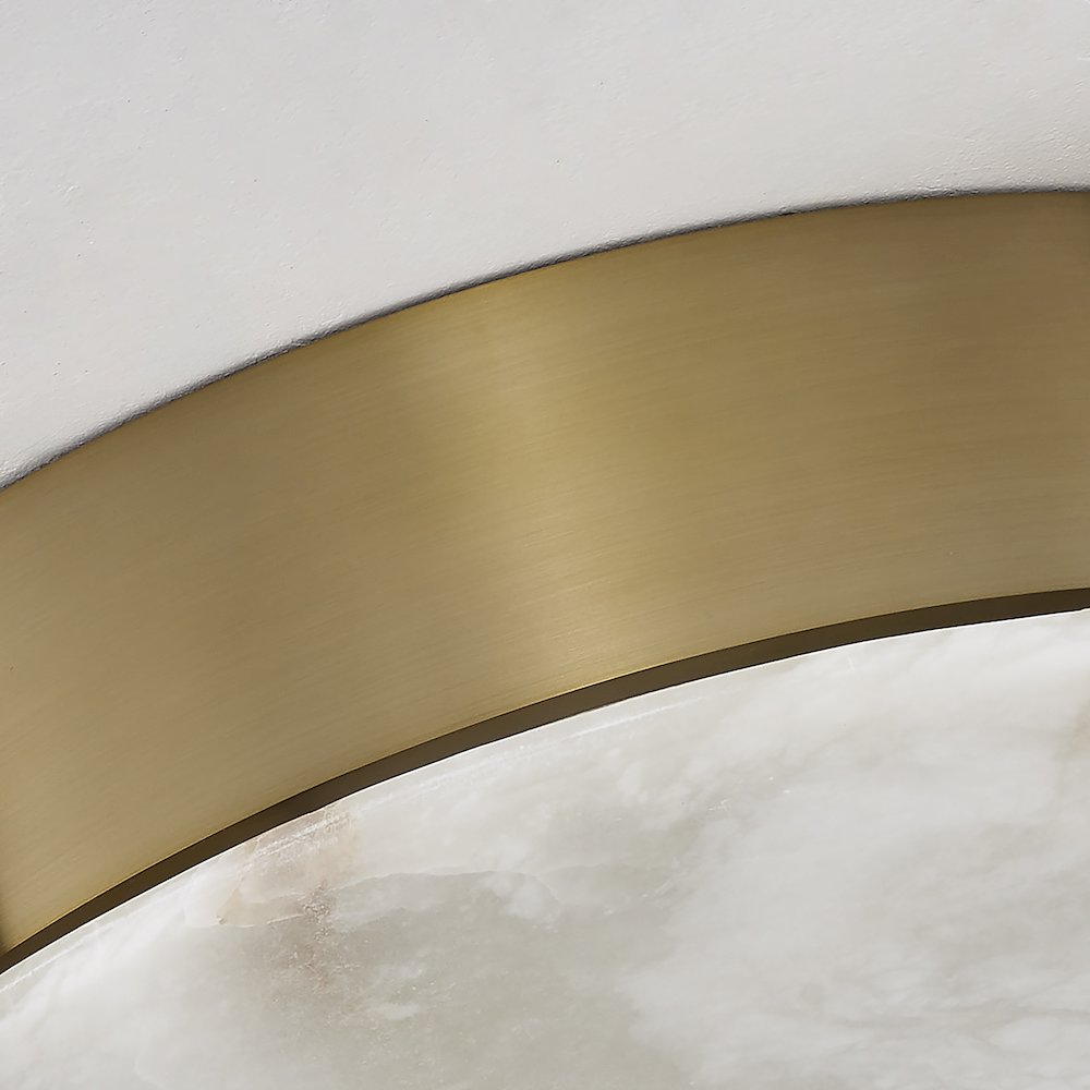 Lumba 14-in (12-watt) LED Winter Brass Flush Mount. Picture 5