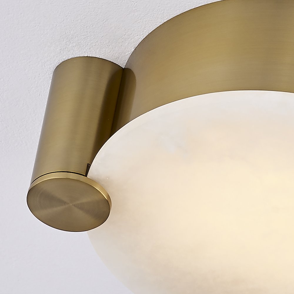 Lumba 14-in (12-watt) LED Winter Brass Flush Mount. Picture 6